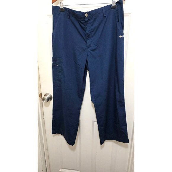 Carhartt Navy Blue Men's XL Scrub Work Pants Multiple Pockets & Elastic Waist - Picture 2 of 8
